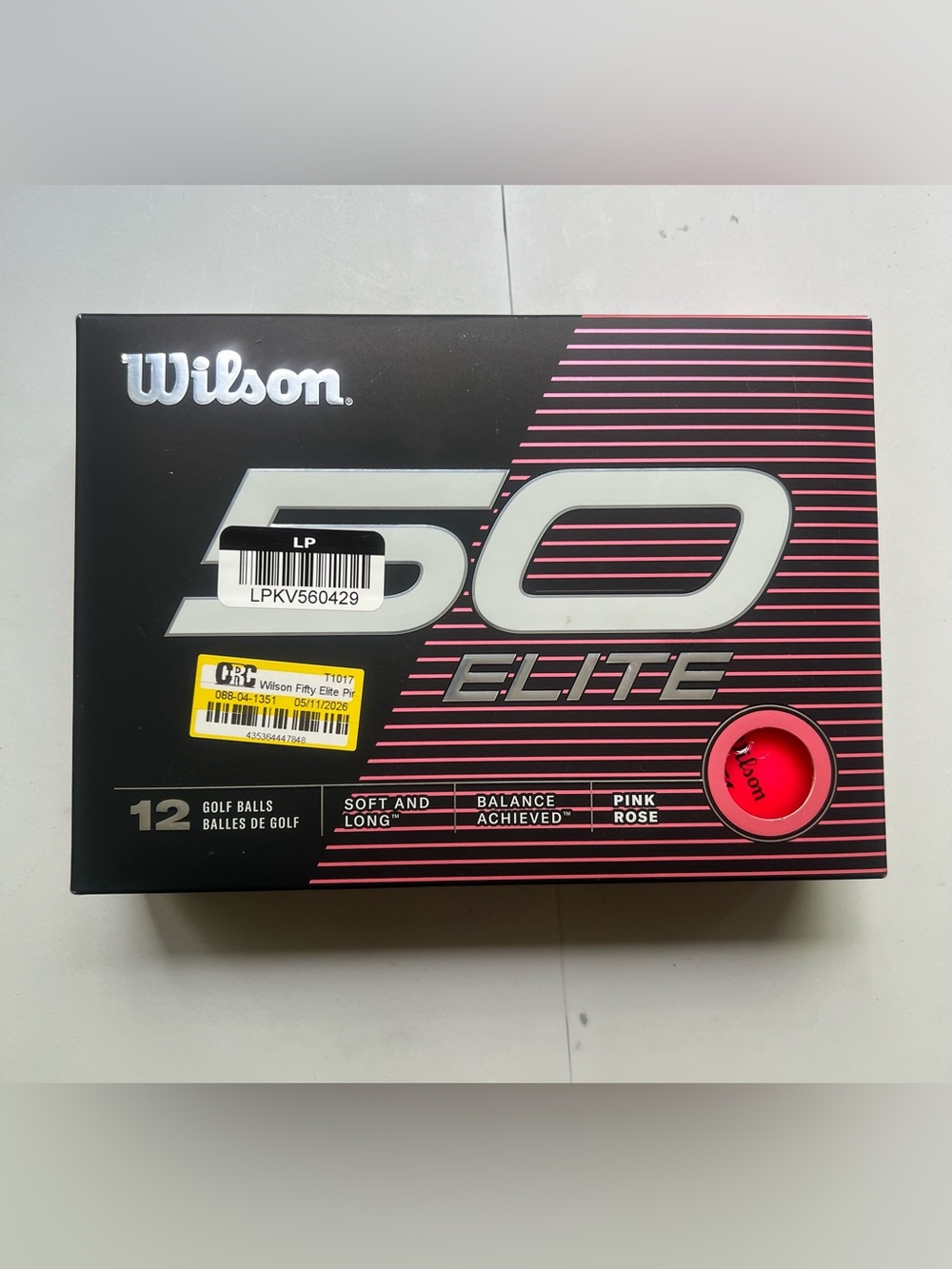 Wilson Fifty Elite Pink Golf Balls - 12pk